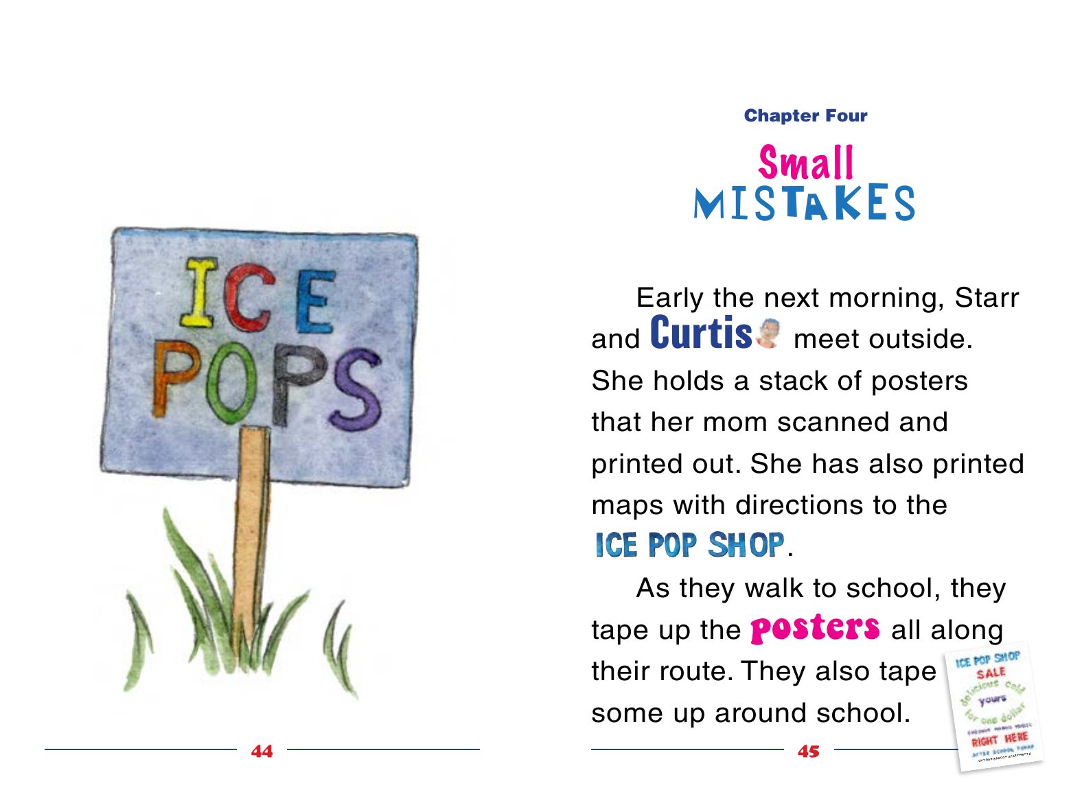 Chapter Four: Small Mistakes — the Ice Pop Shop sale poster